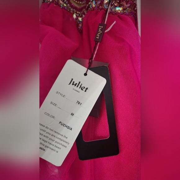 NWT Size M Juliet Embellished Illusion Bodice Short Dress - Picture 5 of 6